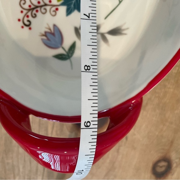 NWOT 2 Potter’s Studio Colorful Bird Folk Art LG & SM matching serving-ware - Picture 6 of 9